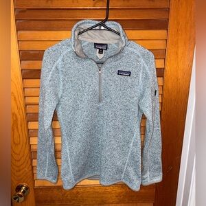 Patagonia Better Sweater Quarter Zip, light blue - womens size XS